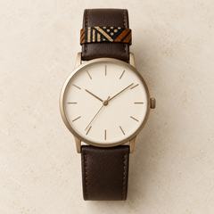 Minimalist African-print strap watch