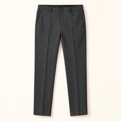 Charcoal slim-fit tailored trousers